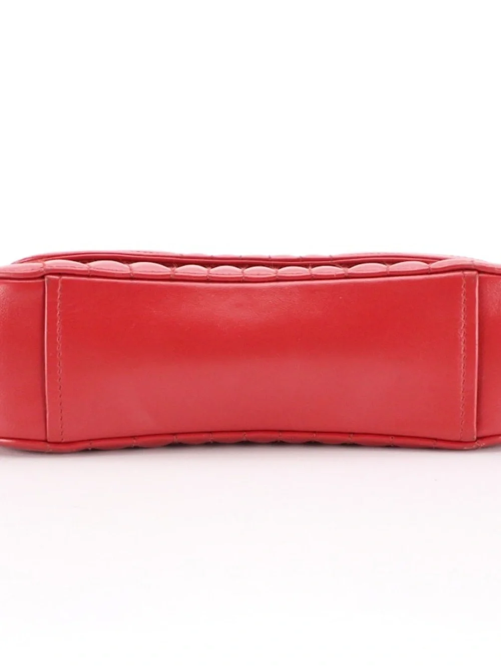 Prada Diagramme Quilted Leather Shoulder Bag in Red with Chain Strap Crossbody - Picture 8 of 16